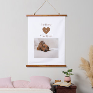 Tapiz Con Marco De Madera Regalo de bienvenida para amantes de perros, Dachs