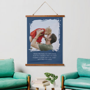 Tapiz Con Marco De Madera Regalo de Padre e Hija – Foto Personalizada con Ci