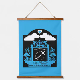 Tapiz Con Marco De Madera Regalo funeral de In Memory Pilot