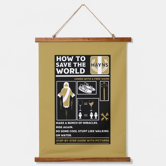 Tapiz Con Marco De Madera Regalos Para Ateos (Anverso)