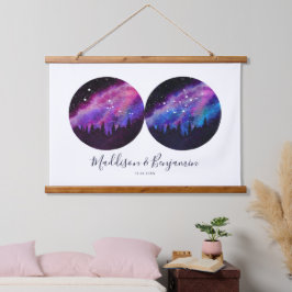 Tapiz Con Marco De Madera Regalos Zodiac para Parejas Personalizados Cualqui