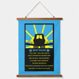 Tapiz Con Marco De Madera Reglas divertidas para barcos estrechos