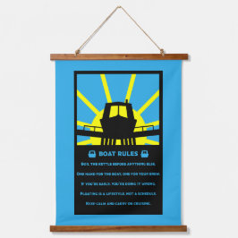 Tapiz Con Marco De Madera Reglas divertidas para barcos estrechos
