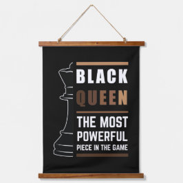 Tapiz Con Marco De Madera Reina Negra La Pieza Más Poderosa Del Juego 1