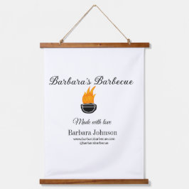 Tapiz Con Marco De Madera Restaurante barbacoa cocina página web de medios s