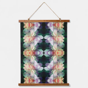 Tapiz Con Marco De Madera Resumen de la flor rosada peony