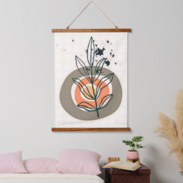 Tapiz Con Marco De Madera Resumen de mínimos botánicos