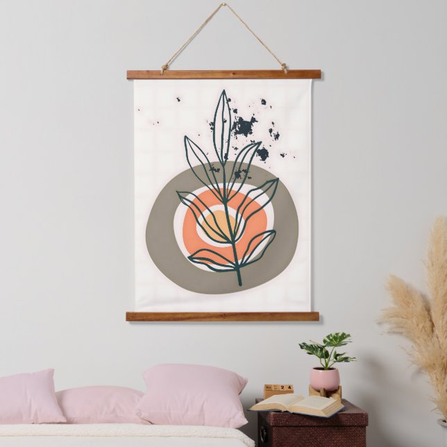 Tapiz Con Marco De Madera Resumen de mínimos botánicos (Dormitorio)