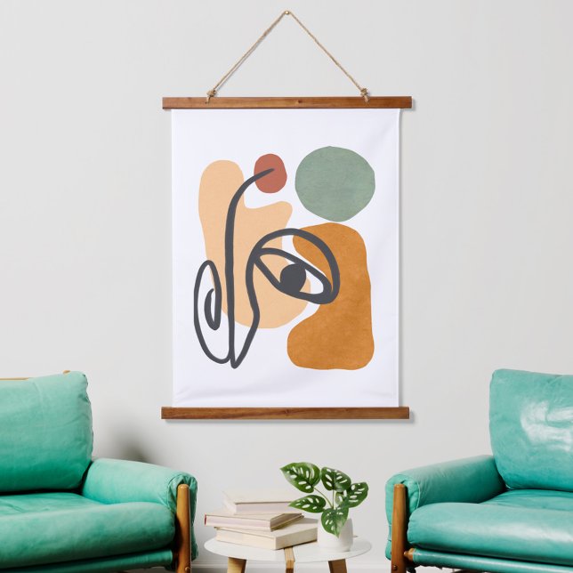 Tapiz Con Marco De Madera Resumen geométrico abstracto mínimo moderno pastel (Subido por el creador)