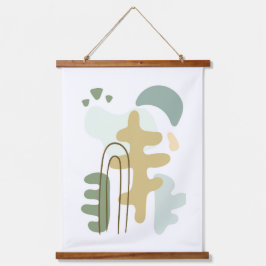 Tapiz Con Marco De Madera Resumen moderno del bosque