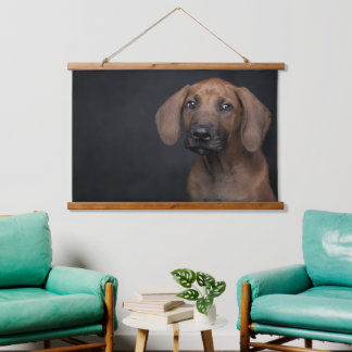 Tapiz Con Marco De Madera Retrato de cachorro adorable Rhodesian Ridgeback P
