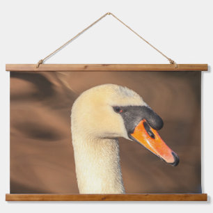 Tapiz Con Marco De Madera Retrato de cisne