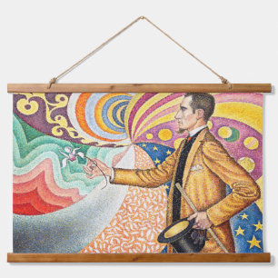 Tapiz Con Marco De Madera Retrato de M. Félix Fénéon en 1890 por Paul Signac
