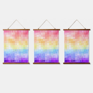 Tapiz Con Marco De Madera Retro Boho Funky Quirky Xenogénero Cuadros Orgullo
