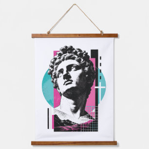Tapiz Con Marco De Madera Retro Brutalista Jesús Estatua Griega Colosenses 2