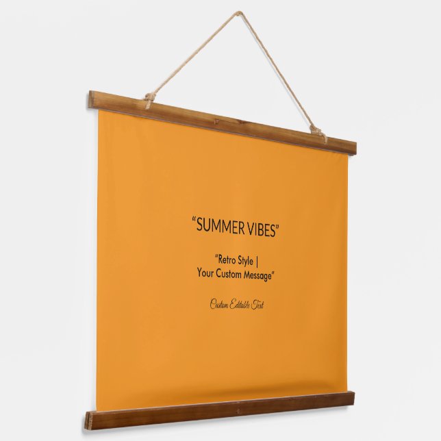 Tapiz Con Marco De Madera Retro Orange Texture – Summer Vibes Art (Angular)