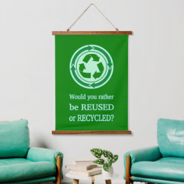 Tapiz Con Marco De Madera Reutilizar y reciclar