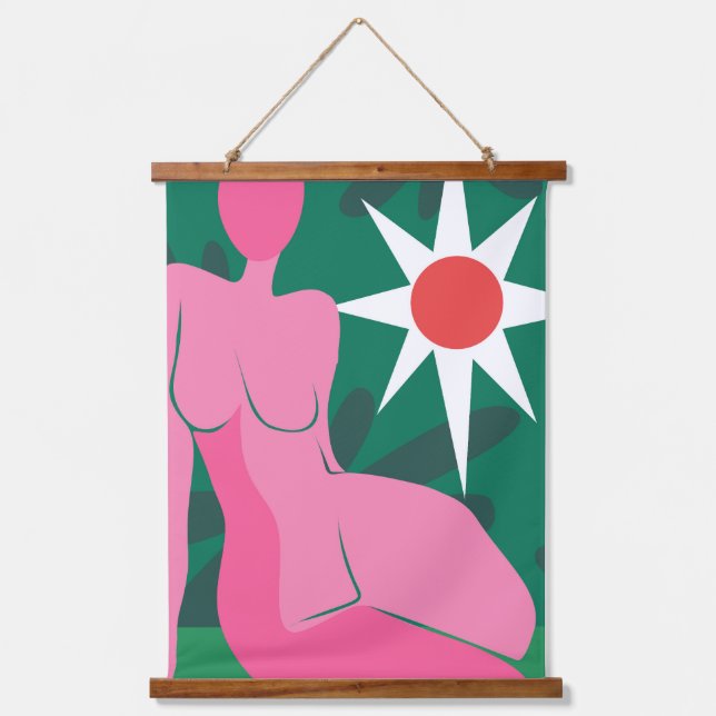 Tapiz Con Marco De Madera Reveridad rosa (Anverso)