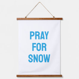 Tapiz Con Marco De Madera Reza por la Nieve, Decoración de Cabaña de Esquí d