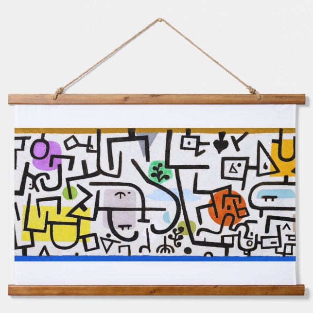 Tapiz Con Marco De Madera Rich Port, Paul Klee (Anverso )