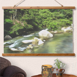 Tapiz Con Marco De Madera Río Sur 0365
