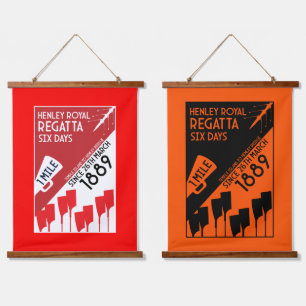 Tapiz Con Marco De Madera Ríos británicos Thames Regatta