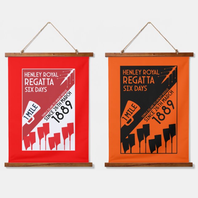 Tapiz Con Marco De Madera Ríos británicos Thames Regatta (Doble)