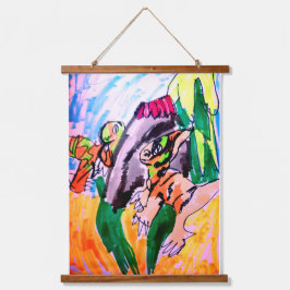 Tapiz Con Marco De Madera Rocas de dinosaurio 