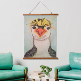 Tapiz Con Marco De Madera Rock Hopper Penguin