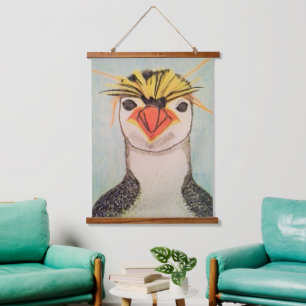 Tapiz Con Marco De Madera Rock Hopper Penguin