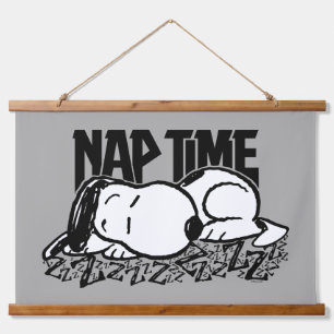 Tapiz Con Marco De Madera Rock Tees   Tiempo de Nap Snoopy