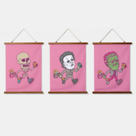 Tapiz Con Marco De Madera Rockeros de Halloween