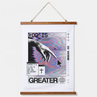 Romanos 8:31 Cyberpunk Mano De Dios Arte Glitch