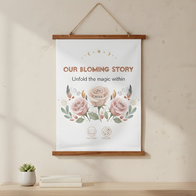 Tapiz Con Marco De Madera Romantic Roses Flowers Tapestry (Romantic Roses Flowers Tapestry)