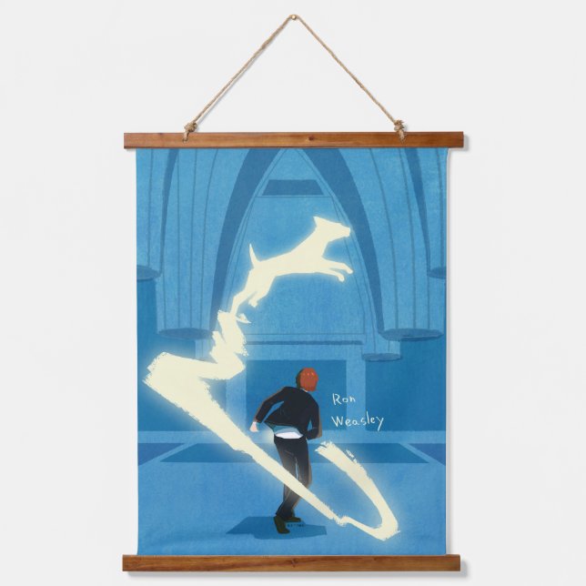 Tapiz Con Marco De Madera Ron Weasley Patronus Painting (Anverso)