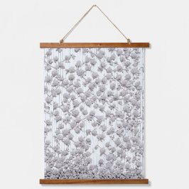 Tapiz Con Marco De Madera Rosas blancas A