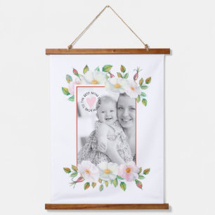 Tapiz Con Marco De Madera Rosas salvajes rompen la frontera con la foto del 