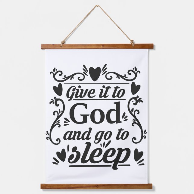 Tapiz Con Marco De Madera Rótulo de dormitorio (Anverso)