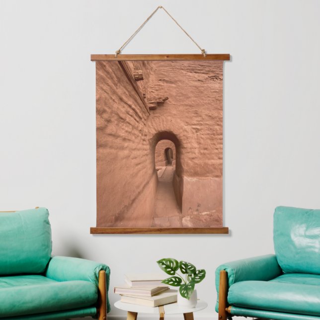 Tapiz Con Marco De Madera Ruinas Pueblo Nuevo México Pecos (Sala de estar)