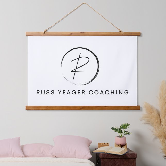 Tapiz Con Marco De Madera Russ Yeager Coaching Signature Logo (Dormitorio)