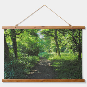 Tapiz Con Marco De Madera Ruta de Woodland. Bosque de Blackweir, Cardiff, Ga