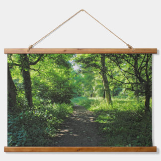 Tapiz Con Marco De Madera Ruta de Woodland. Bosque de Blackweir, Cardiff, Ga