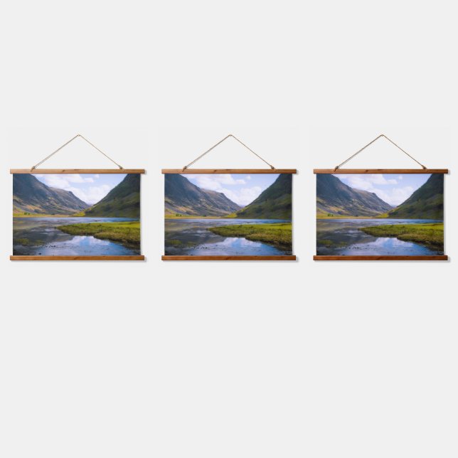 Tapiz Con Marco De Madera sabiduría de la naturaleza, montaña (Triple)