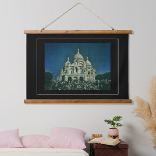 Tapiz Con Marco De Madera Sacré-Coeur Montmartre París Arquitectura Francia