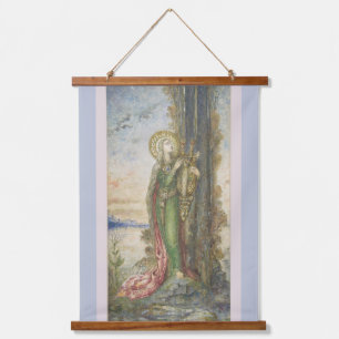 Tapiz Con Marco De Madera Saint Cecilia Por Gustav Moreau