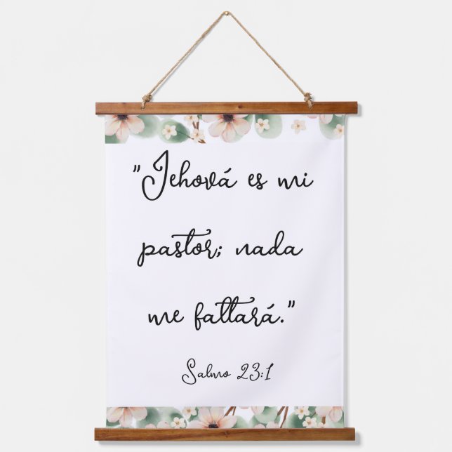 Tapiz Con Marco De Madera salmo 23: 1 (Anverso)