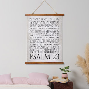 Tapiz Con Marco De Madera Salmo 23 El Señor es mi Pastor