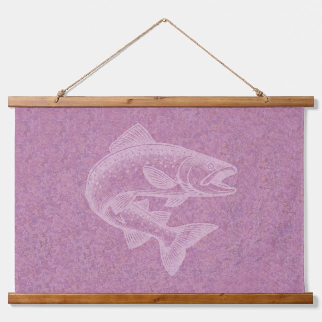 Tapiz Con Marco De Madera Salmon Rising (Anverso )