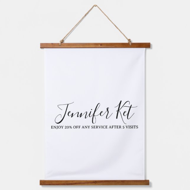 Tapiz Con Marco De Madera Salon spa business discount offer website visits a (Anverso)