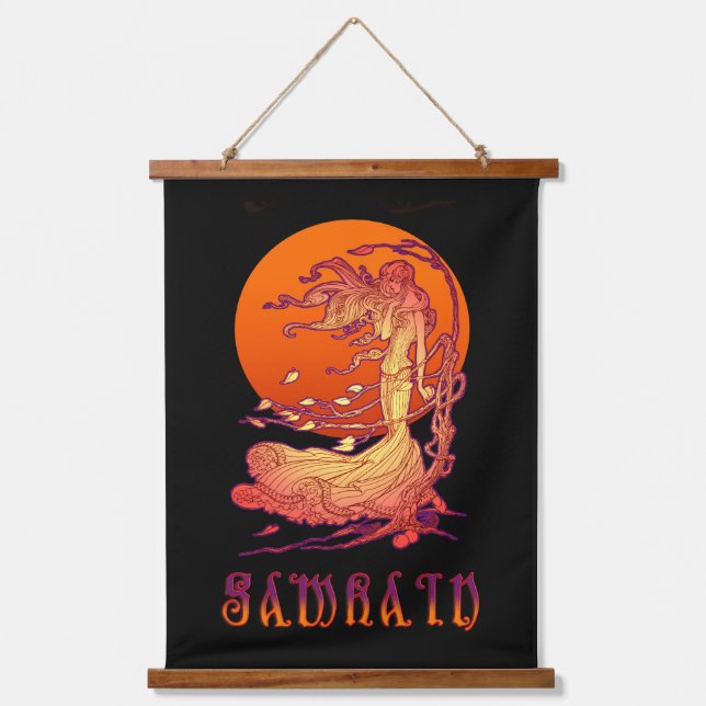 Tapiz Con Marco De Madera Samhain (Anverso)